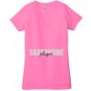 Ladies' Jersey Short-Sleeve Deep V-Neck T-Shirt Thumbnail