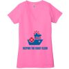 Ladies' Jersey Short-Sleeve Deep V-Neck T-Shirt Thumbnail