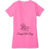 Ladies' Jersey Short-Sleeve Deep V-Neck T-Shirt Thumbnail