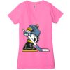 Ladies' Jersey Short-Sleeve Deep V-Neck T-Shirt Thumbnail