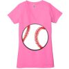 Ladies' Jersey Short-Sleeve Deep V-Neck T-Shirt Thumbnail